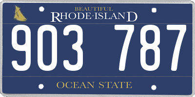 RI license plate 903787