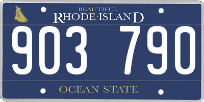 RI license plate 903790