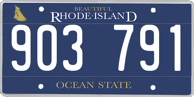 RI license plate 903791