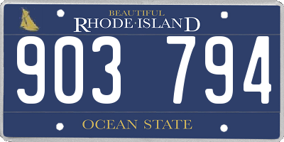 RI license plate 903794