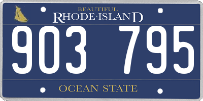 RI license plate 903795