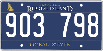 RI license plate 903798
