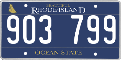 RI license plate 903799