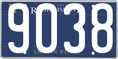 RI license plate 9038