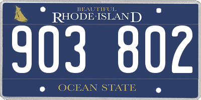 RI license plate 903802
