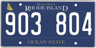 RI license plate 903804