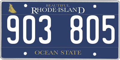 RI license plate 903805
