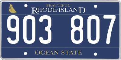 RI license plate 903807