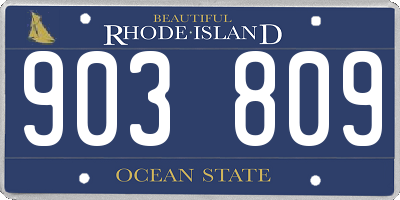 RI license plate 903809