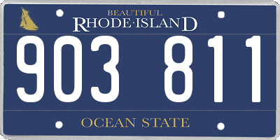 RI license plate 903811