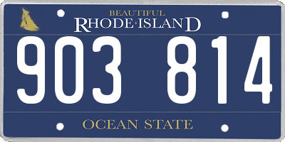 RI license plate 903814