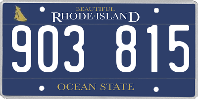 RI license plate 903815