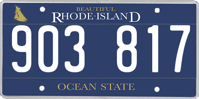 RI license plate 903817