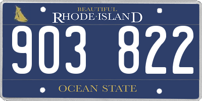 RI license plate 903822