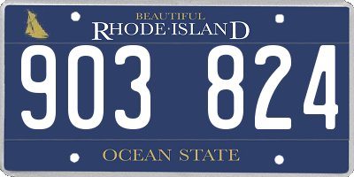 RI license plate 903824