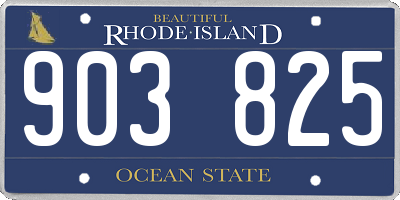 RI license plate 903825