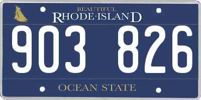 RI license plate 903826
