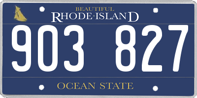 RI license plate 903827