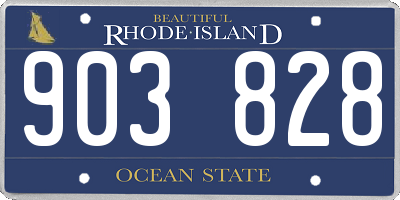 RI license plate 903828