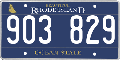 RI license plate 903829