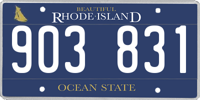 RI license plate 903831