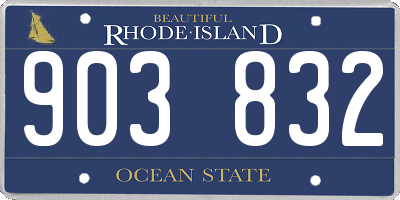 RI license plate 903832