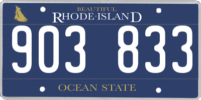 RI license plate 903833