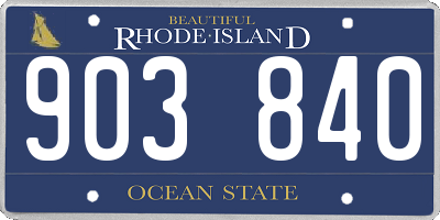 RI license plate 903840
