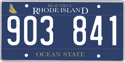 RI license plate 903841