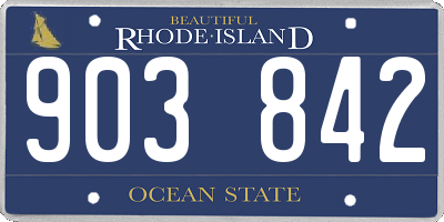 RI license plate 903842