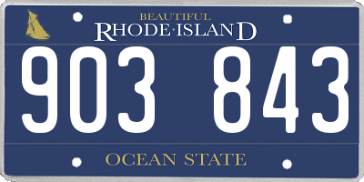 RI license plate 903843