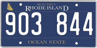 RI license plate 903844