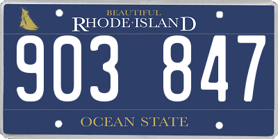 RI license plate 903847