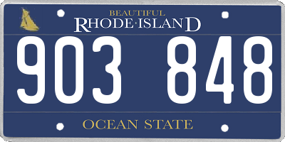 RI license plate 903848