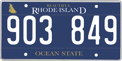 RI license plate 903849