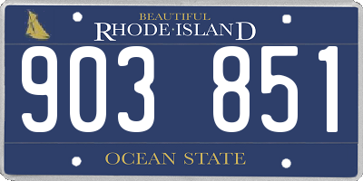 RI license plate 903851