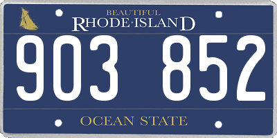 RI license plate 903852