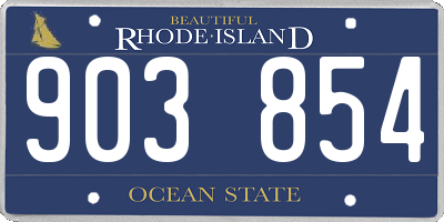 RI license plate 903854