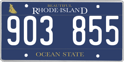 RI license plate 903855