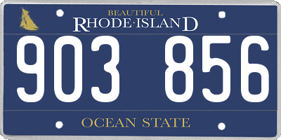 RI license plate 903856