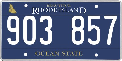 RI license plate 903857
