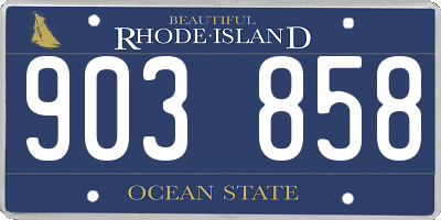 RI license plate 903858