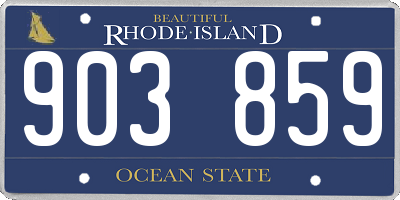 RI license plate 903859