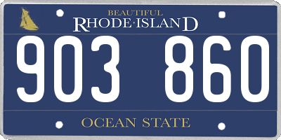 RI license plate 903860