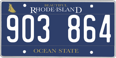 RI license plate 903864