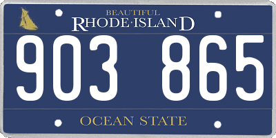 RI license plate 903865