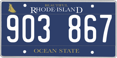 RI license plate 903867