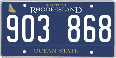 RI license plate 903868