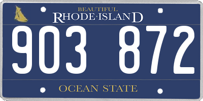 RI license plate 903872