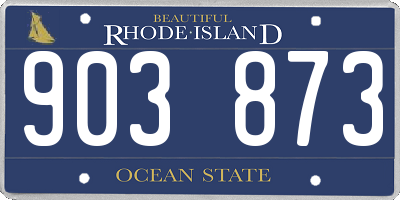 RI license plate 903873
